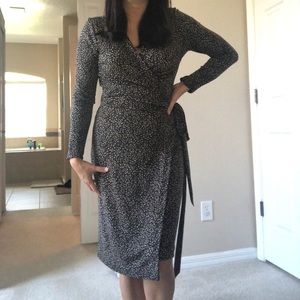 Ann Taylo Cheetah Wrap Dress